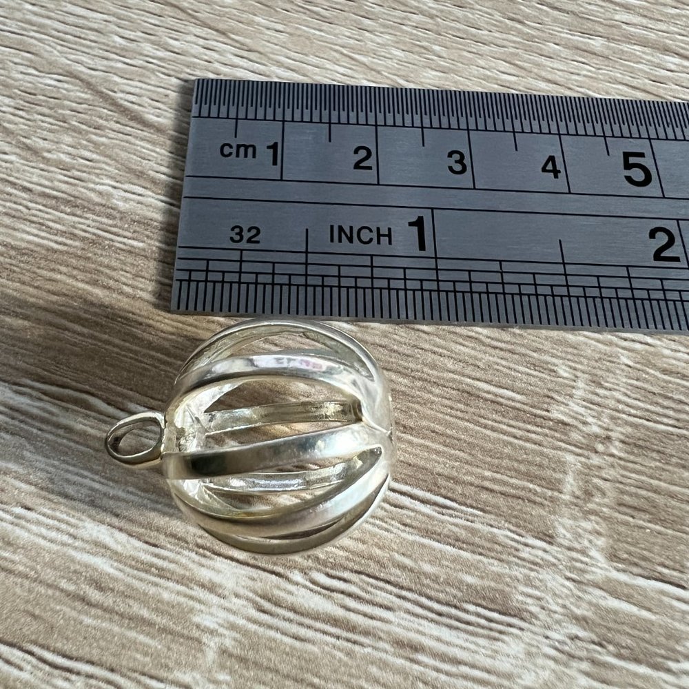 Sterling Silver Basket Pendant